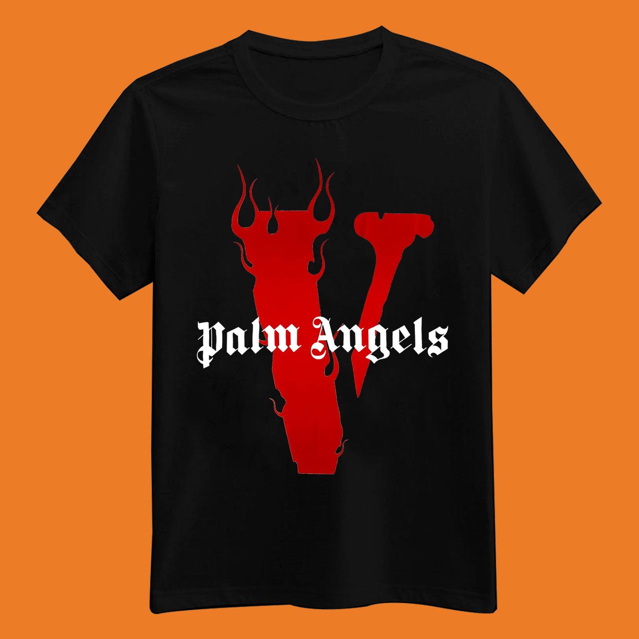Vlone x Palm Angels Flame Staple Tee Shirt