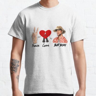 Bad Bunny Shirt Designs Benito Sad Heart Peace Love Bad Bunny