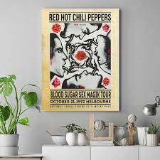 Blood Sugar Magik Tour Red Hot Chili Peppers Sock Poster