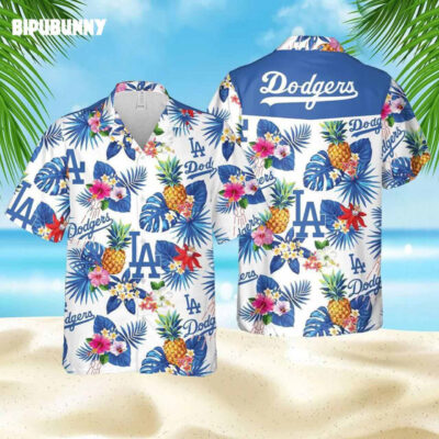 Los Angeles Dodgers Hawaiian Shirt Aloha Baseball Logo Pineapple