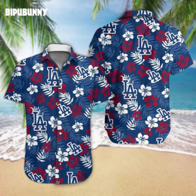 Los Angeles Dodgers Hawaiian Shirt Aloha Pattern Logo And Flowers