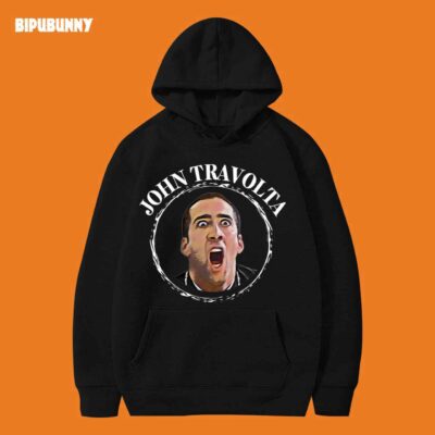 Nicolas Cage Face Off - Design 2 White Classic Hoodie