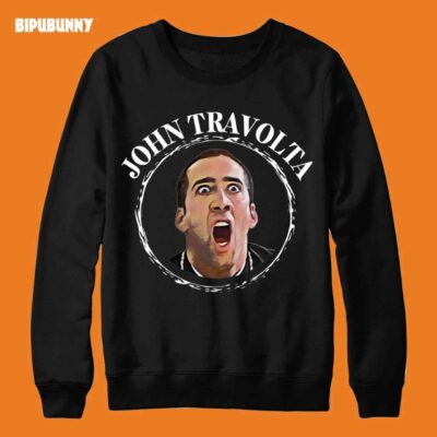 Nicolas Cage Face Off - Design 2 White Classic Sweatshirt