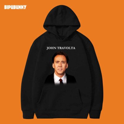 Nicolas Cage Is John Travolta Funny Hoodie