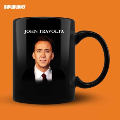 Nicolas Cage Is John Travolta Funny Mug