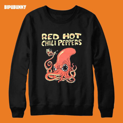 Red Hot Chili Peppers Shirt Fire Squid