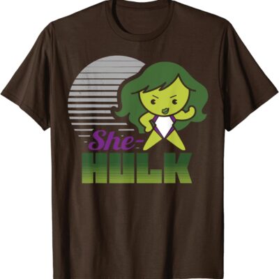 She Hulk Shirt Womens Marvel She-Hulk Kawaii Striped Portrait