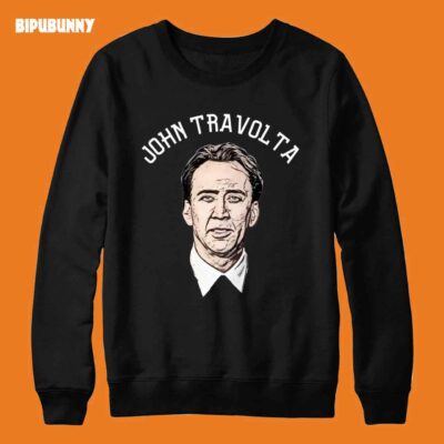 Sports Ed Nicolas Cage As John Travolta Classic Sweatshirt