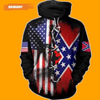 Confederate Flag Hoodie 3d All Over Printed Clothes Rebel Flag Hoodies