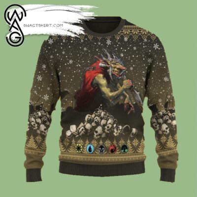 Game MTG Magic The Gathering Krenko Mob Boss Mtg Ugly Sweater- Best Christmas Gifts 2023