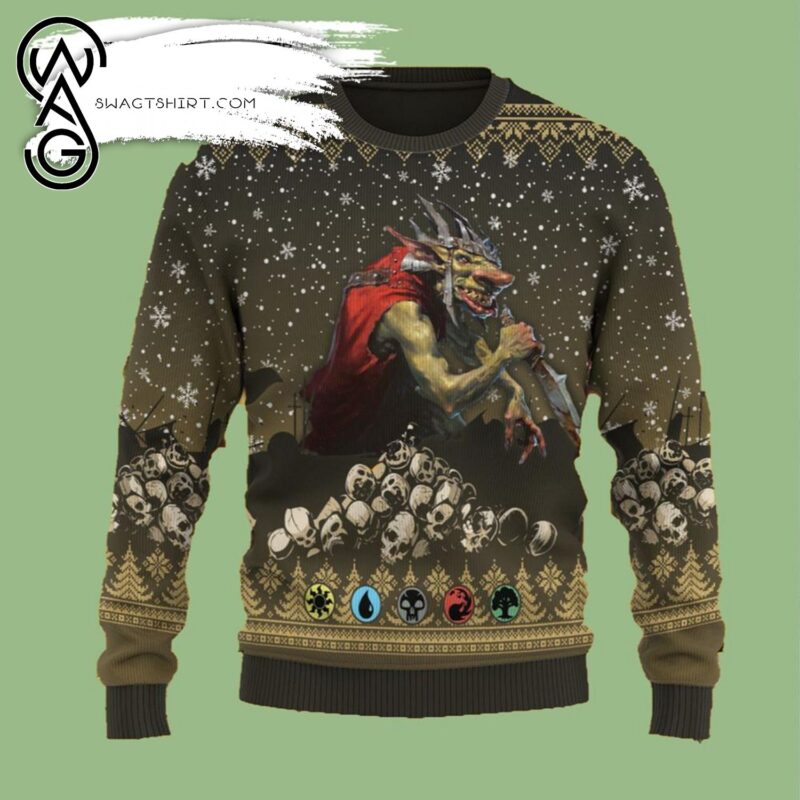 Game MTG Magic The Gathering Krenko Mob Boss Mtg Ugly Sweater- Best Christmas Gifts 2023