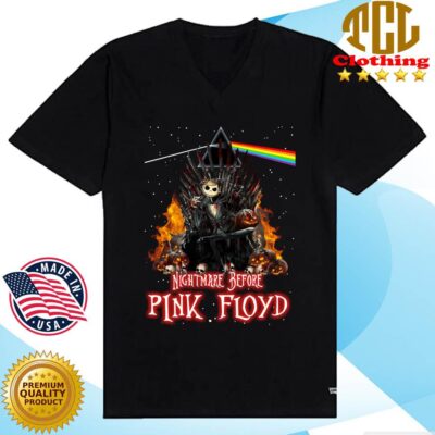 Jack Skellington Iron Throne Nightmare Before Pink Floyd Halloween T-Shirt