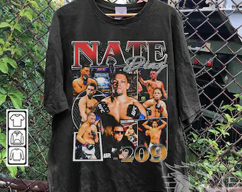Nate Diaz T-Shirt Vintage Retro 90s Bootleg UFC