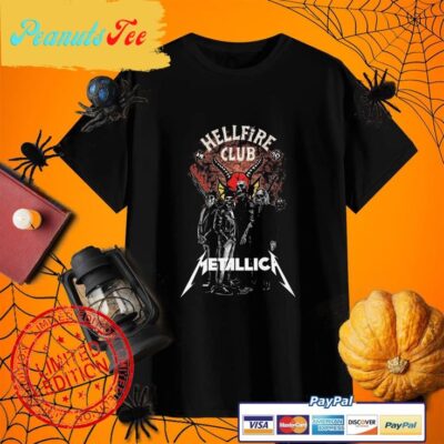 Official Hellfire Club Metallica Band Skull Halloween Metallica Halloween Shirt