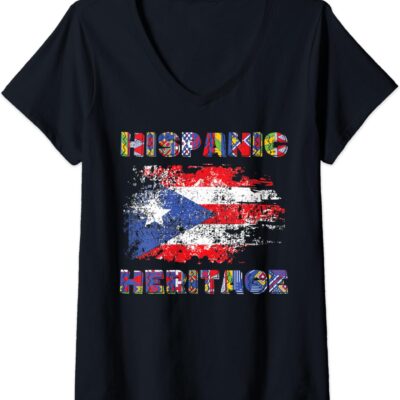 Puerto Rico Hispanic Heritage Month T-Shirt Gift Design Idea