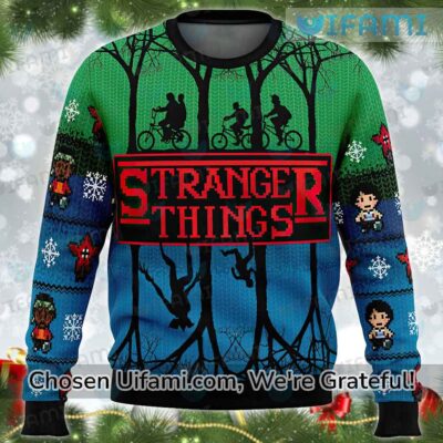 Stranger Things Ugly Christmas Sweater Gift For Stranger Things Fan In Christmas