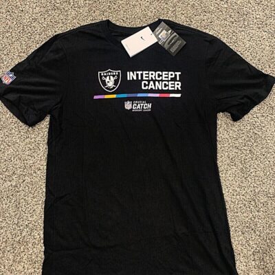Las Vegas Raiders T Shirt Intercept Cancer 2022 NFL Crucial Catch Performance