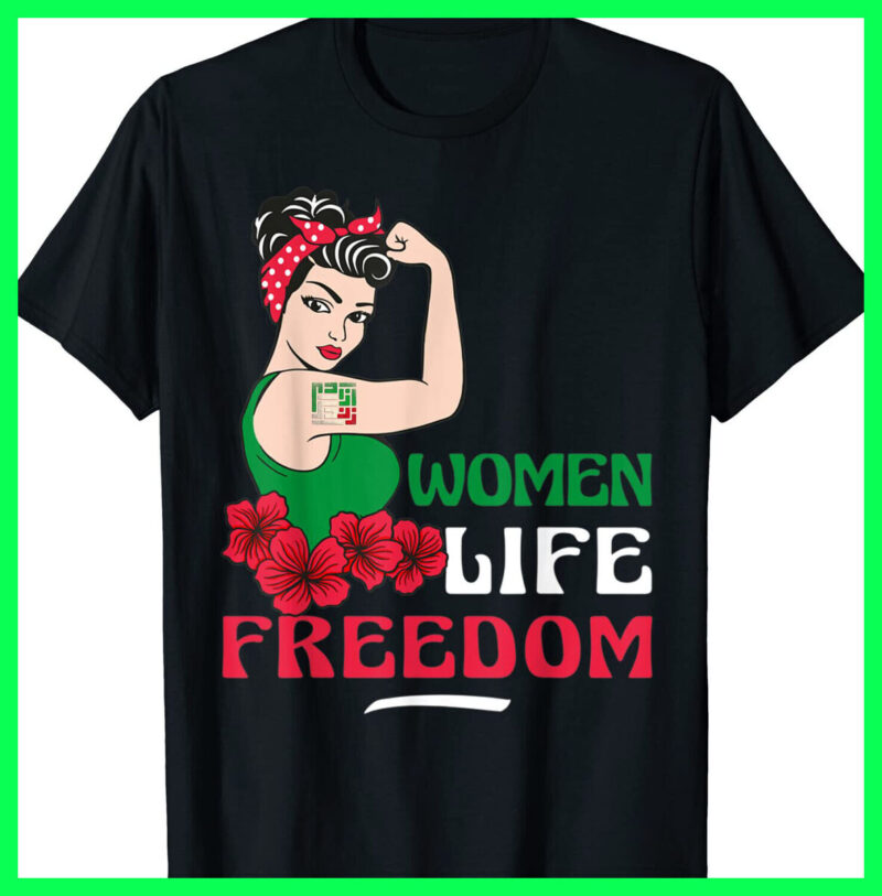 Womens Woman Life Freedom Iran Zan Zendegi Azadi T-shirt
