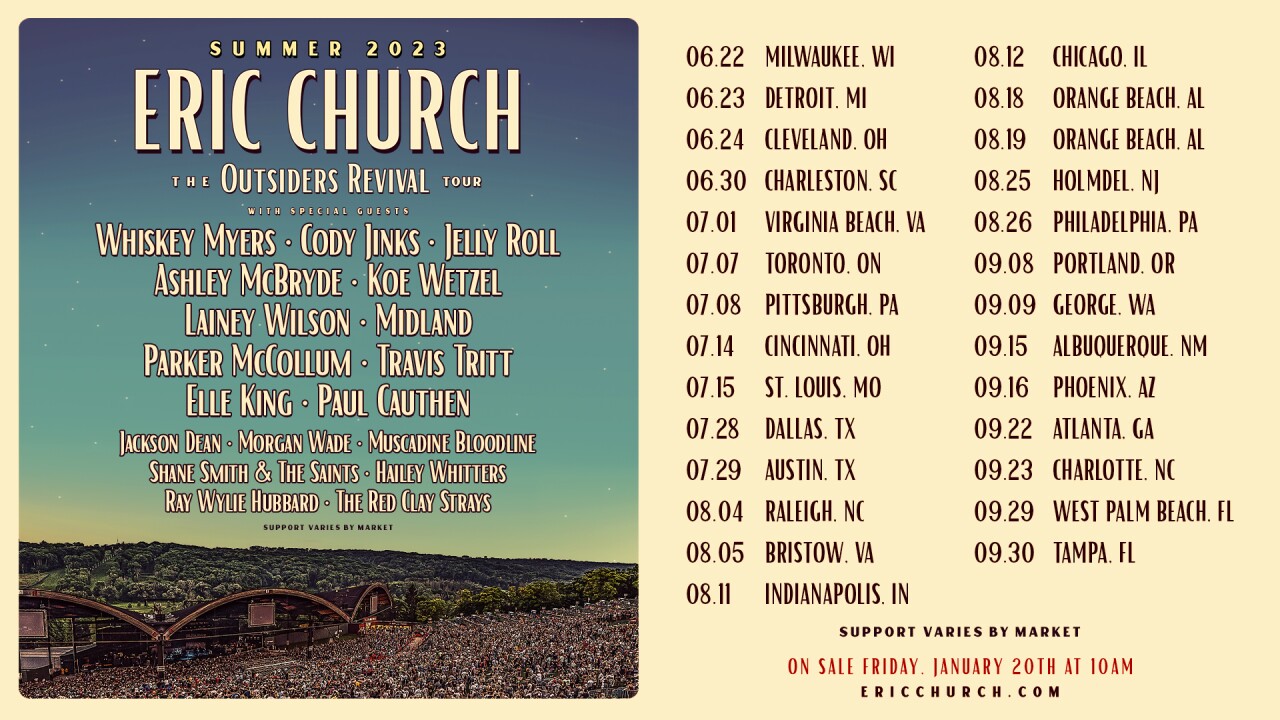 who is touring with eric church