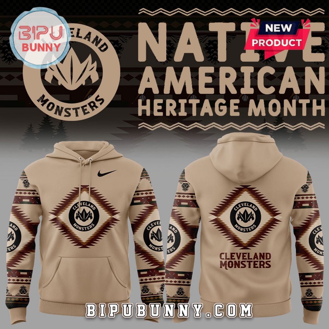 Cleveland Monsters Native American Heritage Hoodie Cleveland Monsters Native American Heritage Hoodie