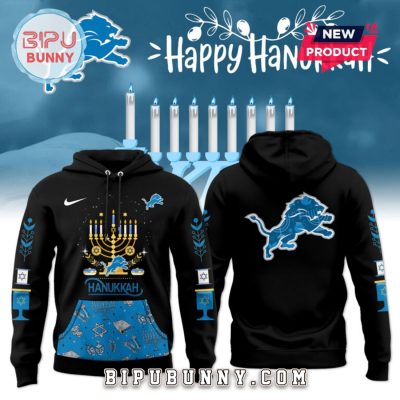 Detroit Lions Happy Hanukkah Nike Black Hoodie