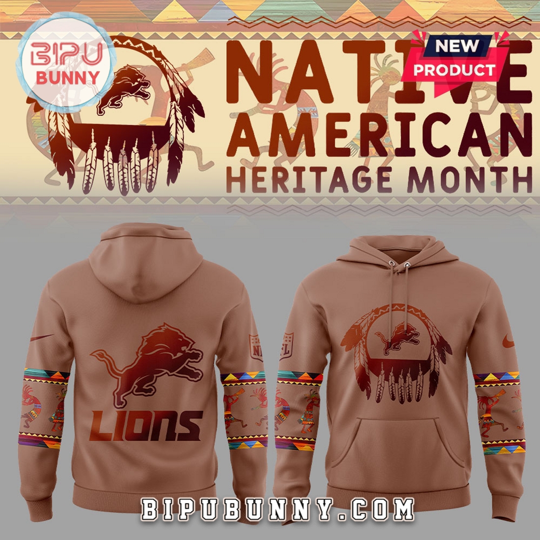 Detroit Lions Native American Heritage Limited Hoodie Set Detroit Lions Native American Heritage Limited Hoodie Set