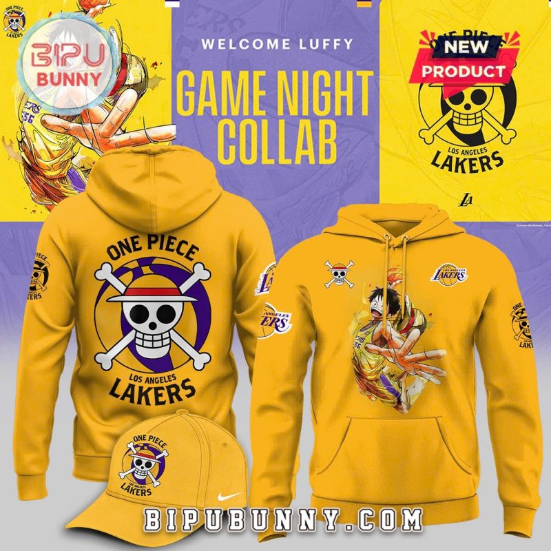 LA Lakers x One Piece Luffy Yellow Limited Hoodie Set