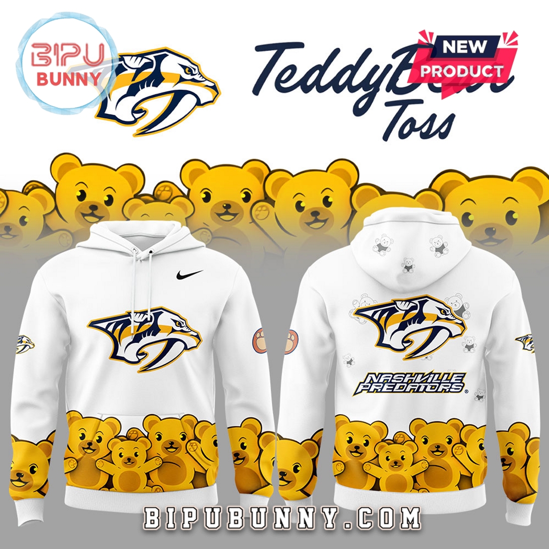Nashville Predators Nike Teddy Bear Toss Hoodie Set Nashville Predators Nike Teddy Bear Toss Hoodie Set