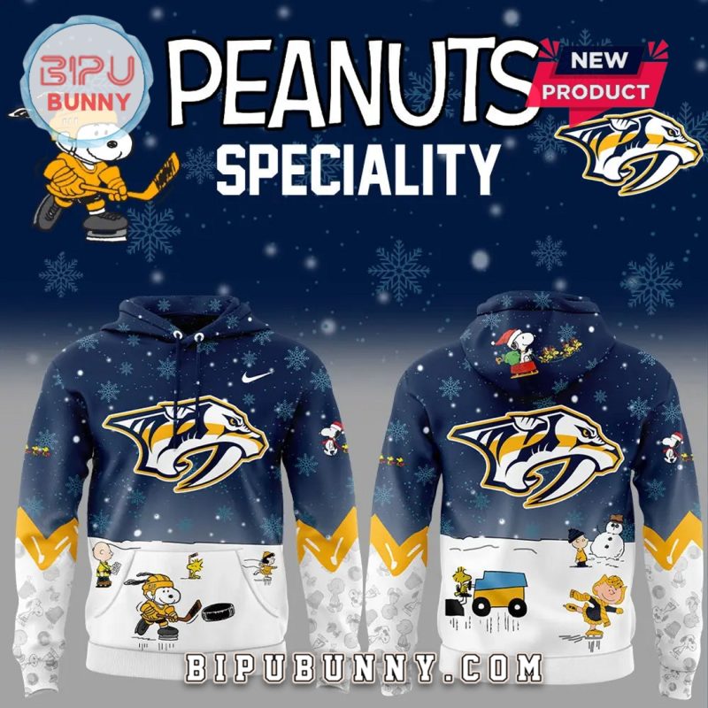 Nashville Predators Peanuts & Snoopy Night Hoodie Set