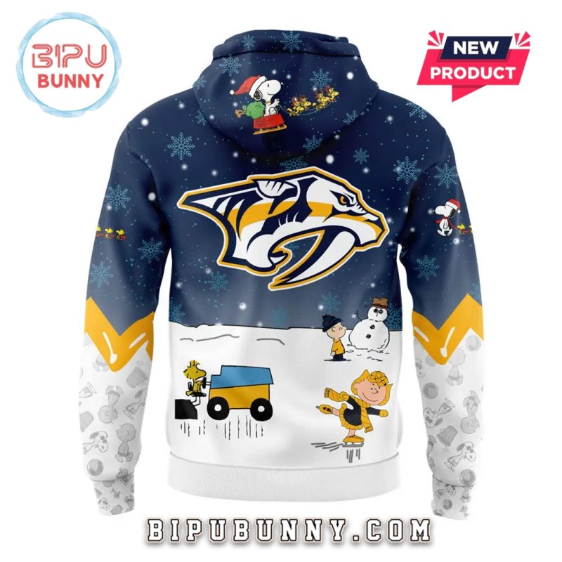 Nashville Predators Peanuts & Snoopy Night Hoodie Set