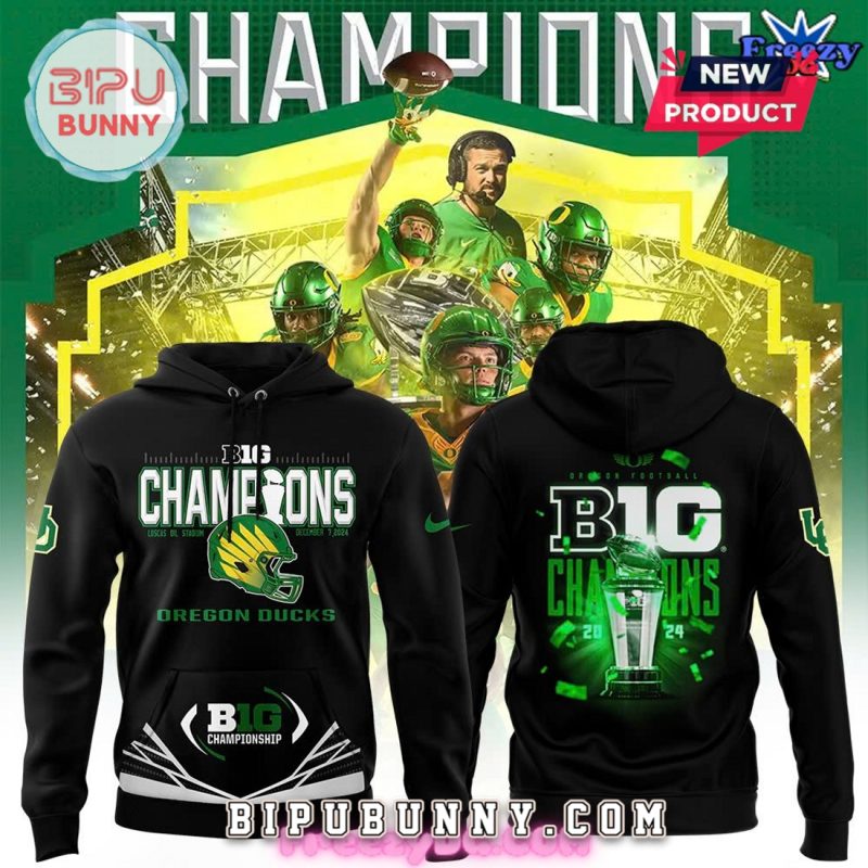 Oregon Ducks Football Champions Black Hoodie