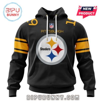 Pittsburgh Steelers Personalized Football Black Hoodie