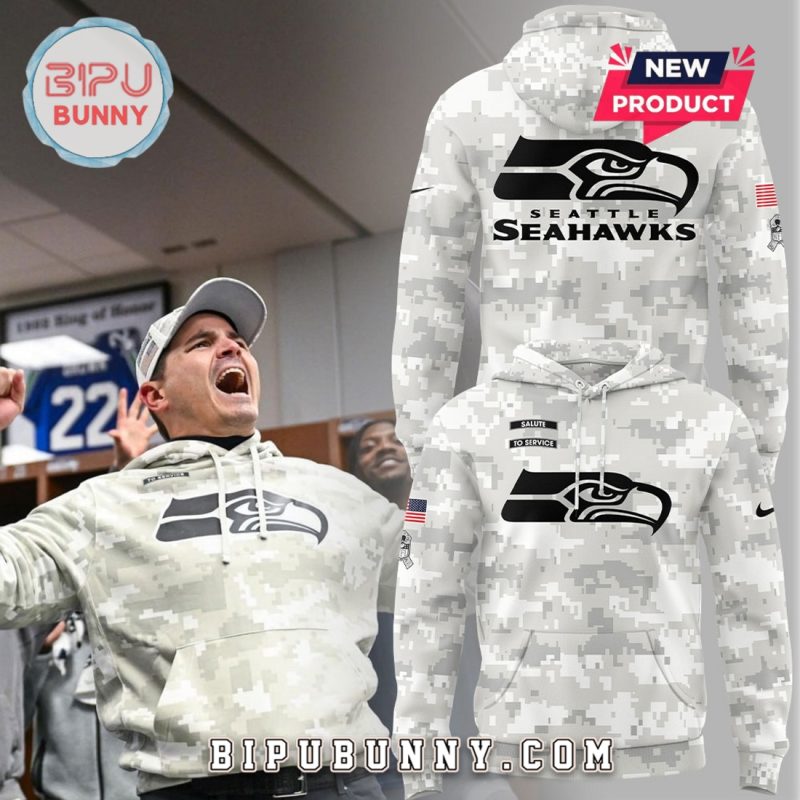 Seattle Seahawks Arctic Camo Salute to Service Hoodie Set