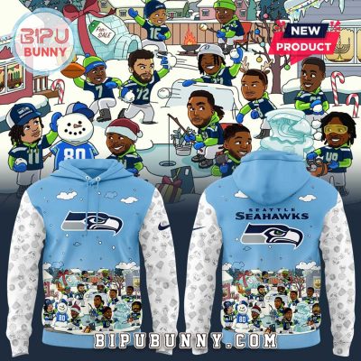 Seattle Seahawks Happy Holidays Hoodie Set