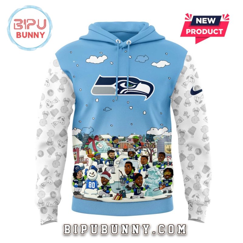 Seattle Seahawks Happy Holidays Hoodie Set