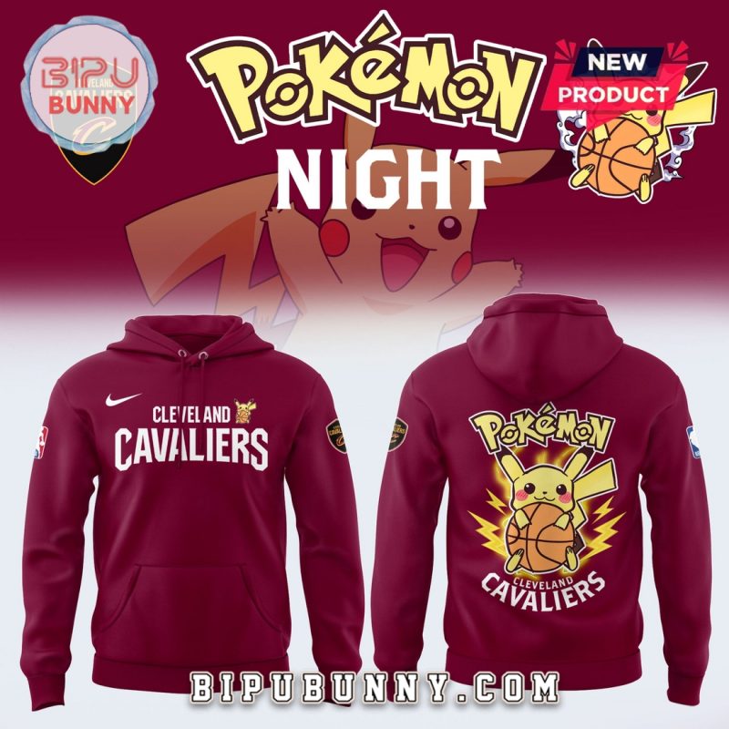 2025 Cleveland Cavaliers x Pokemon Night Hoodie Set