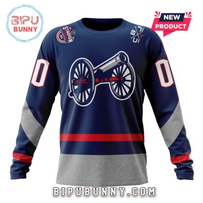 2025 Columbus Blue Jackets Custom Stadium Series Hoodie