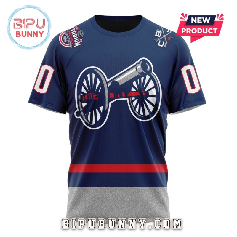 2025 Columbus Blue Jackets Custom Stadium Series Hoodie