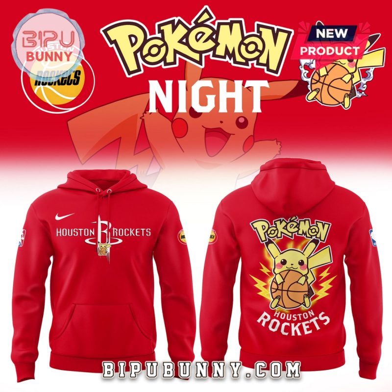 2025 Houston Rockets x Pokemon Night Hoodie Set