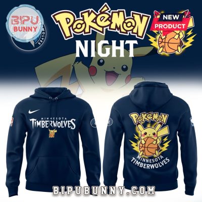 2025 Minnesota Timberwolves x Pokemon Night Hoodie Set