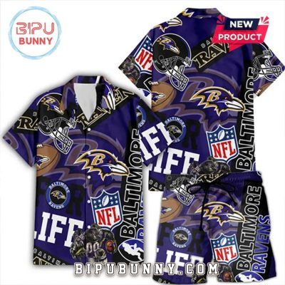 Baltimore Ravens For Life Hawaiian Shirt