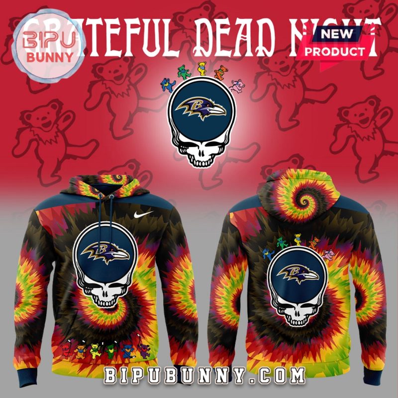 Baltimore Ravens Grateful Dead Night Nike Hoodie