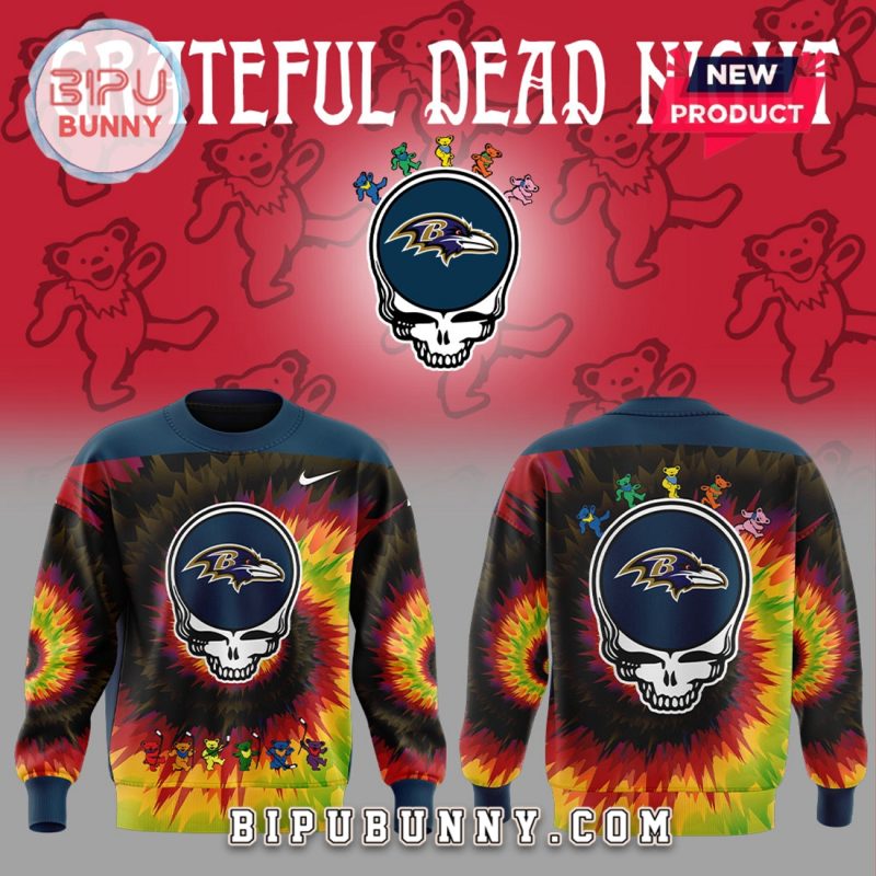 Baltimore Ravens Grateful Dead Night Nike Hoodie