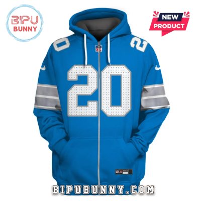 Barry Sanders Detroit Lions Edition Hoodie Jersey