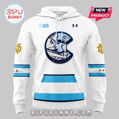 Chicago Cubs x Notre Dame Hockey White Hoodie