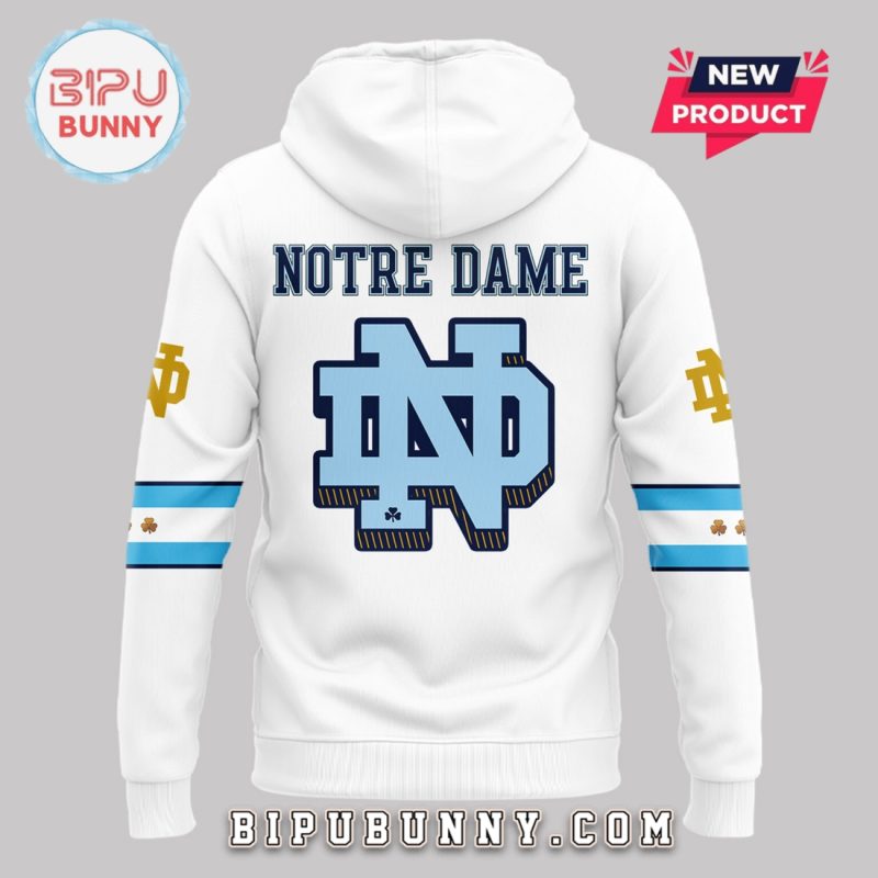 Chicago Cubs x Notre Dame Hockey White Hoodie