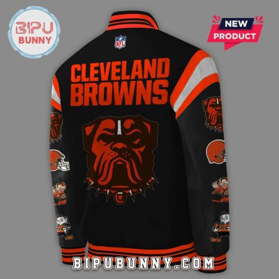 Cleveland Browns NFL Champs Dawg Black Baseball Jacket