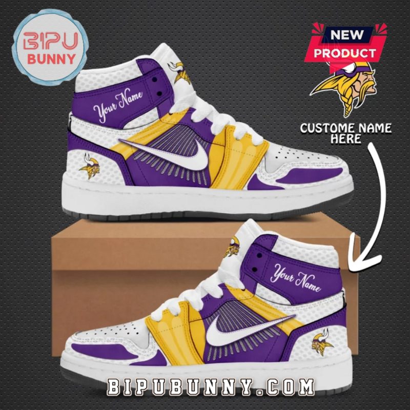 Custom Minnesota Vikings Limited Air Jordan 1 Hightop