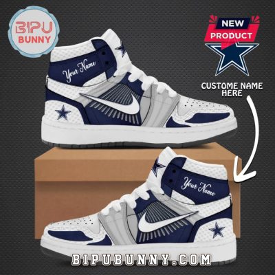 Custom Name Dallas Cowboys Nike Air Jordan 1 Hightop