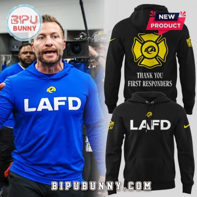 LA Rams Thank You First Responders Black Hoodie Set